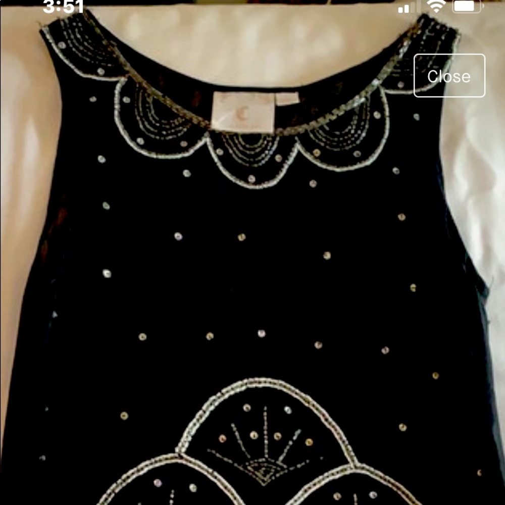 Flappers silver beaded womenswear